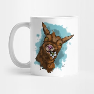 Funny goat with flower Mug